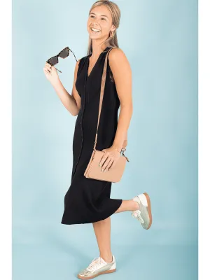 Sleeveless V-Neck Midi Dress