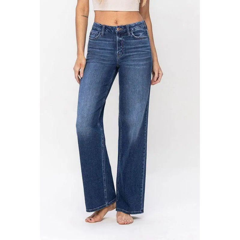 The High Rise Loose Fit Wide Leg Jeans