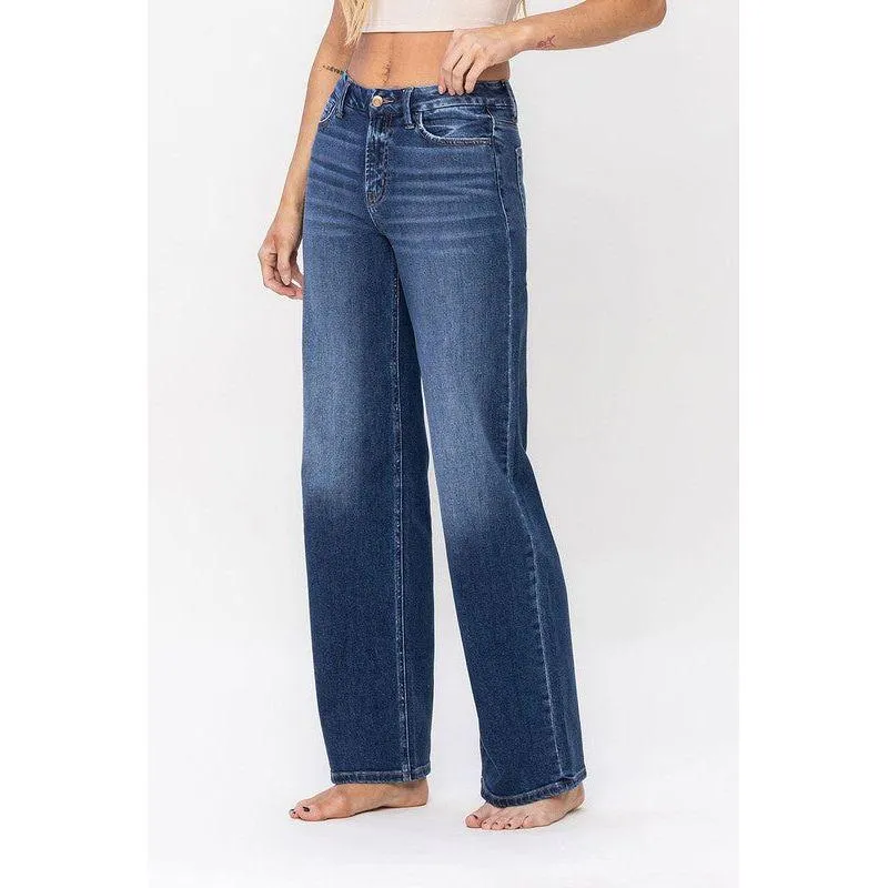 The High Rise Loose Fit Wide Leg Jeans