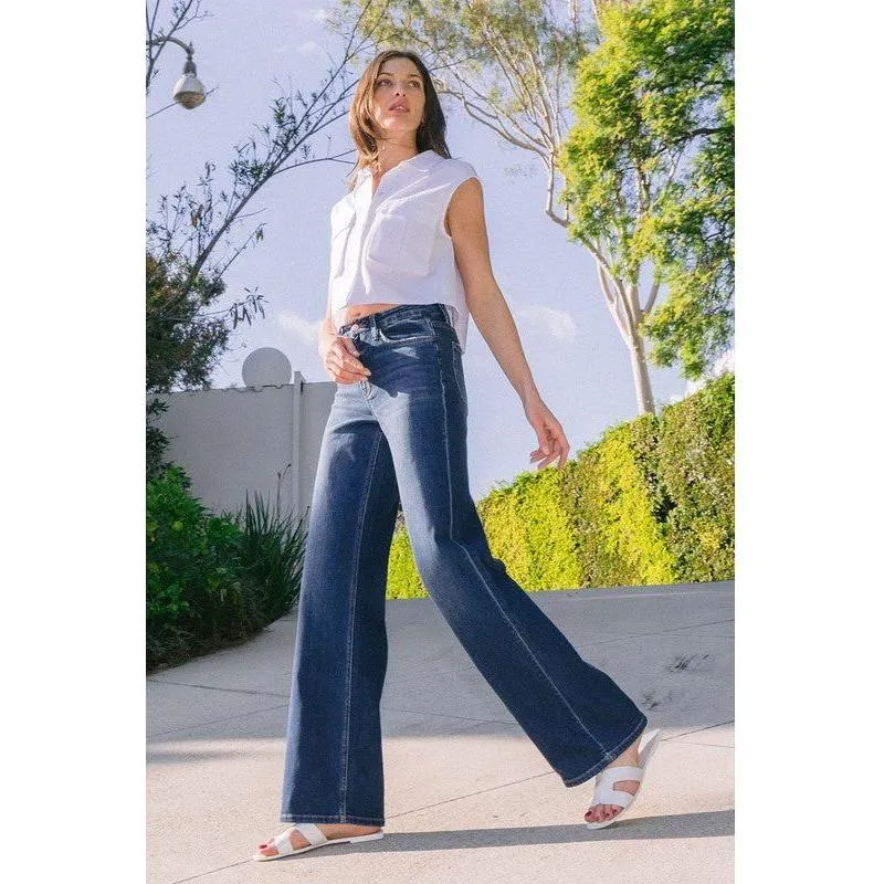 The High Rise Loose Fit Wide Leg Jeans