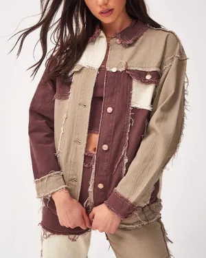 Toleet-Winter and Autumn Outfits Christmas/Thanksgiving_Frayed Detail High Trendy Waist Ripped Jeans