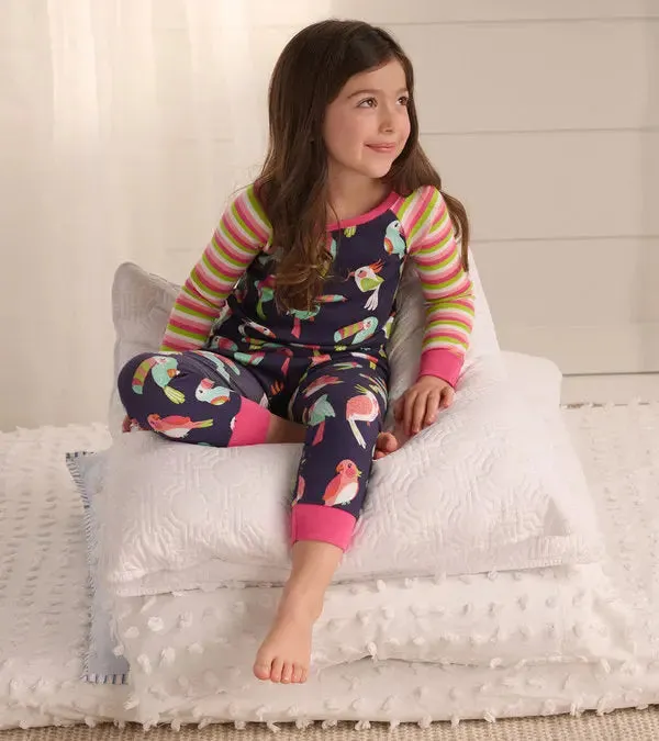Tropical Birds Organic Cotton Raglan Pajama Set | Hatley