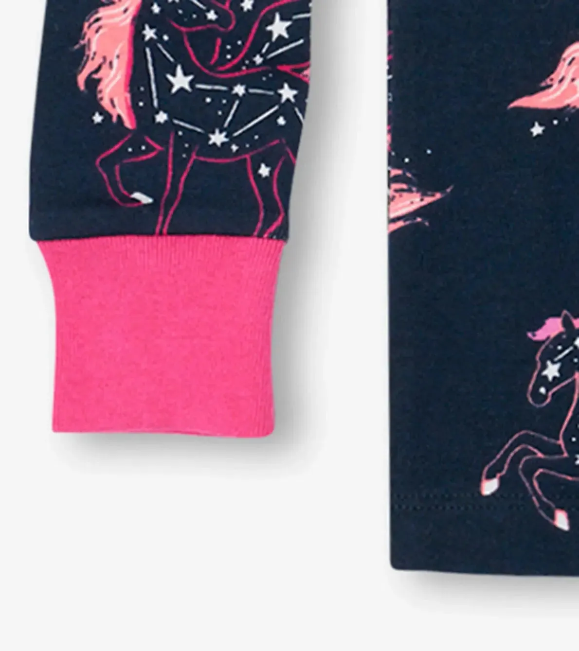 Unicorn Constellations Organic Cotton Raglan Kids Girls Pajama Set | Hatley