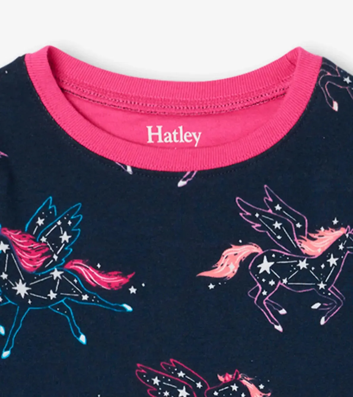 Unicorn Constellations Organic Cotton Raglan Kids Girls Pajama Set | Hatley