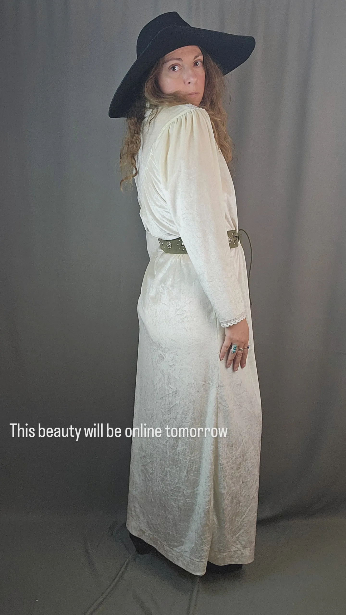 VINTAGE VELVET GOWN M