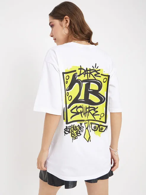 White Breeze Printed T-Shirt