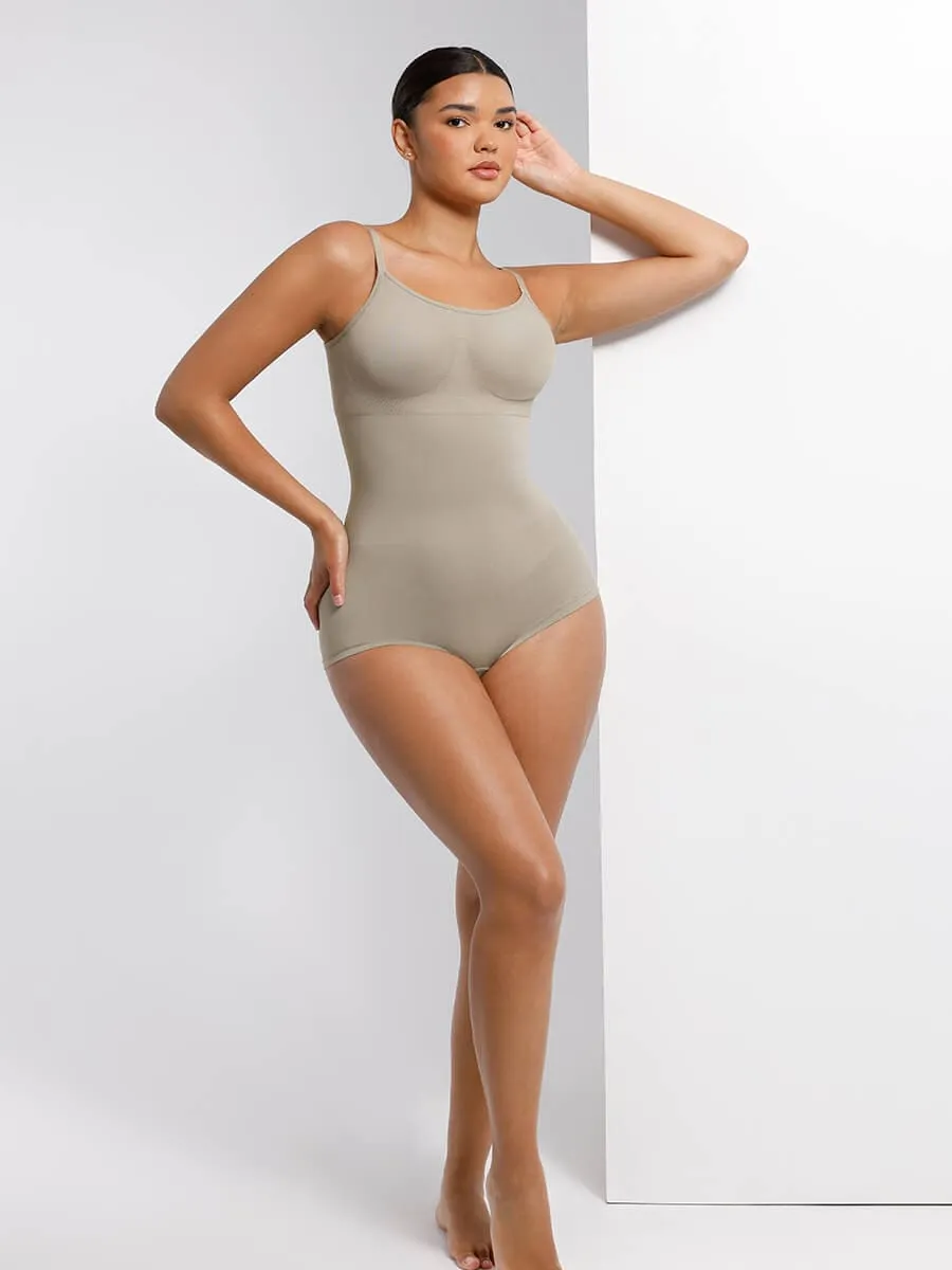 Wholesale Seamless Waist and Abdomen Shaping Shapewear Bodysuit with Adjustable Straps