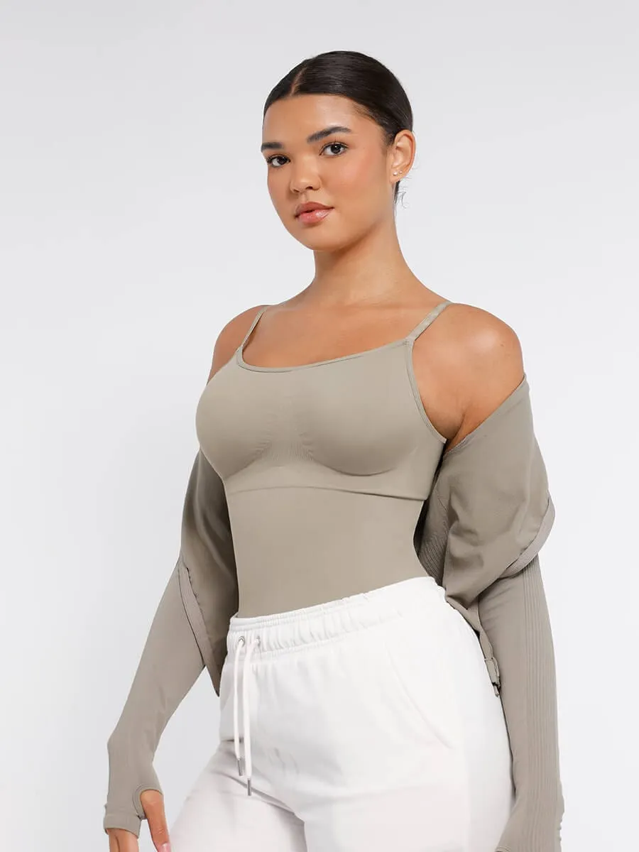 Wholesale Seamless Waist and Abdomen Shaping Shapewear Bodysuit with Adjustable Straps