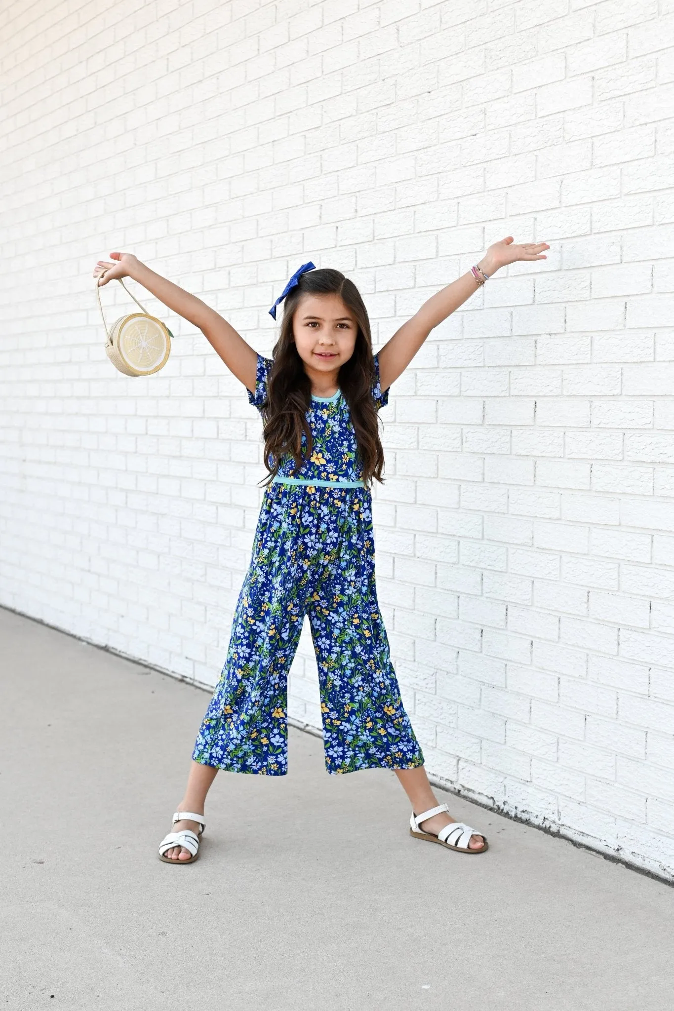 Wide Leg Romper in Wildflowers