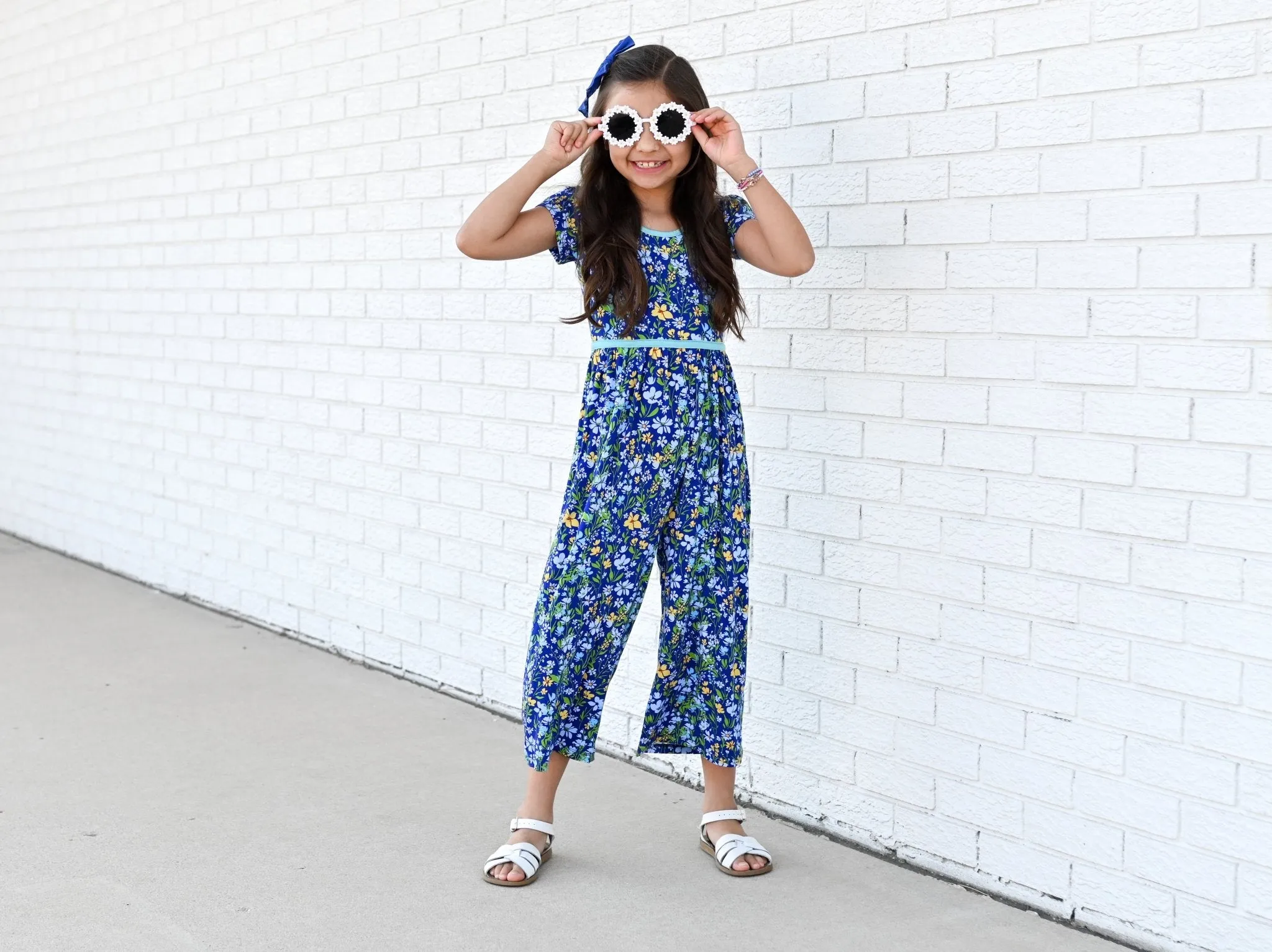 Wide Leg Romper in Wildflowers