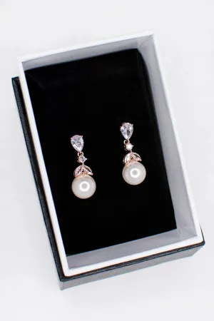 Windsor Bridal - Betty Earrings, Rose Gold