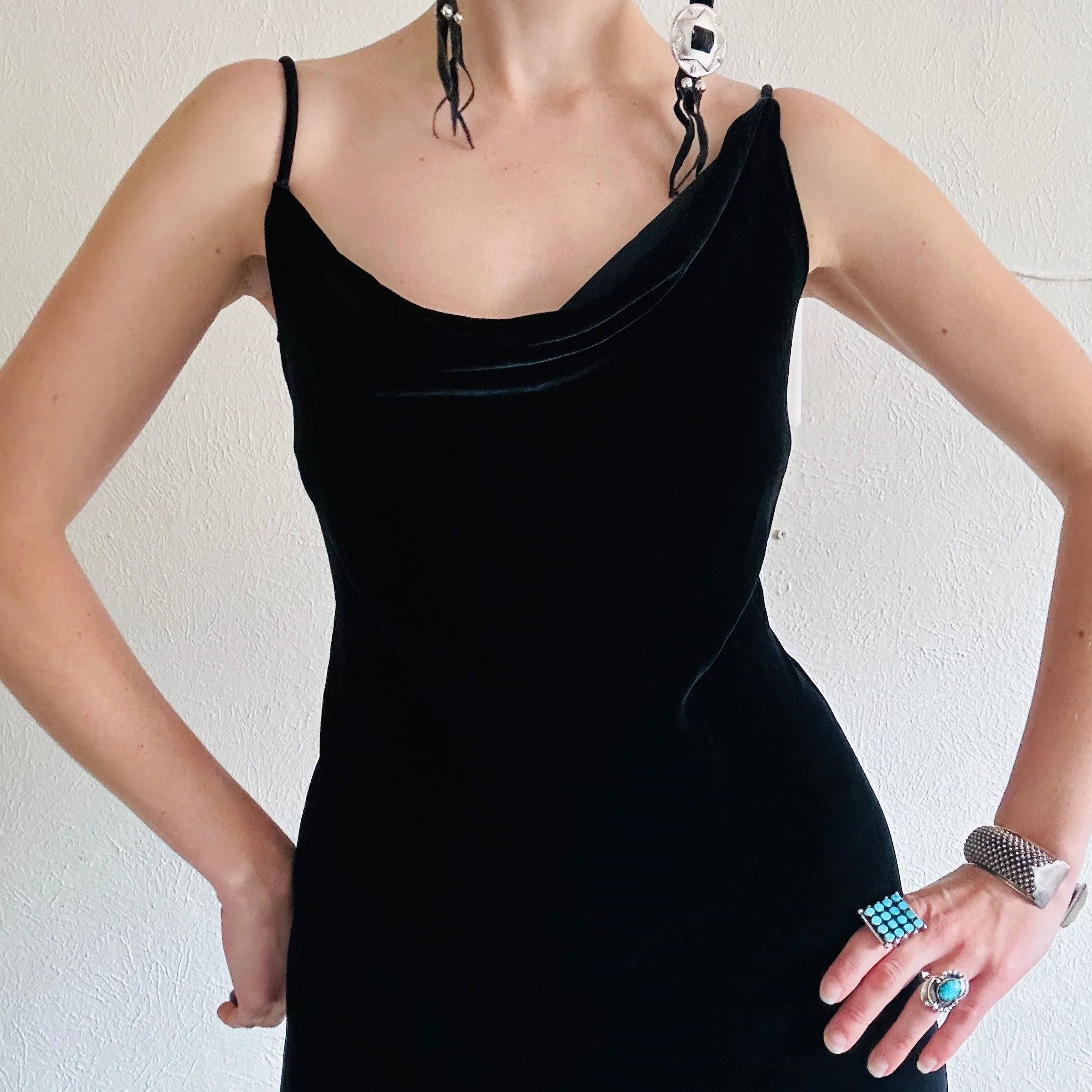 Y2K VINTAGE DONNA KARAN MAXI DRESS // SIZE SMALL